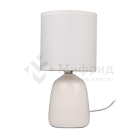 Светильник настольный JH2-02-wh E14 IP20 130х130х255мм керамика; ткань; PVC-пластик бел. JazzWay 5062313