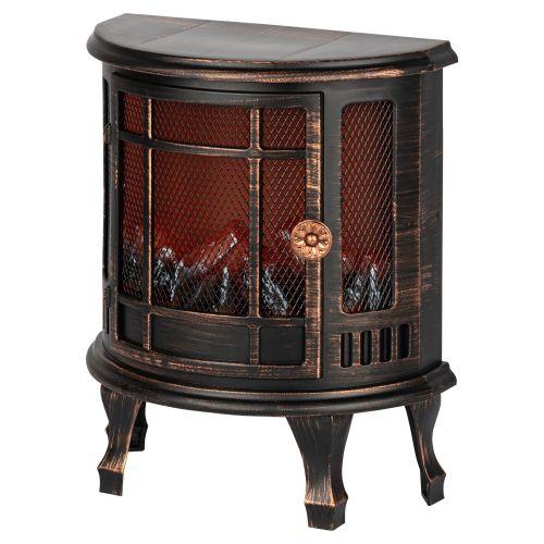 Светильник светодиодный новогодний "Камин Печь" черн. 2хLR14(C) 24х17х33см Эра Б0060487