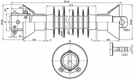 КСПКр на напряжение 25 кВ и нагрузку 70 и 120 кН - Э