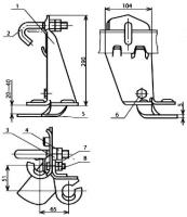Стойка сочлененного обратного фиксатора КС-118