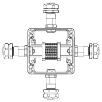 Коробка клеммная взрывозащ. TBE-A-12-(6xCBC.2)-1xKAEPM2MHK-20(A)-1xKAEPM2MHK-20(B)-1xKAEPM2MHK-20(C)-1xKAEPM2MHK-20(D)1Ex e IIC Т5 Gb / Ex tb IIIC T95град.C Db IP66 алюм. DKC 1201.121.22.11A