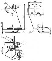 Стойка сочлененного прямого фиксатора КС-117