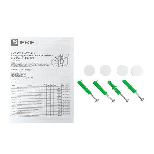 Щит слаботочный навесной Unix 3 габарит IP41 прозр. дверь PROxima EKF ux-3m-n