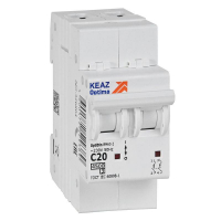 Выключатель автоматический модульный 2п C 20А 4.5кА OptiDin BM63-2C20-4.5-УХЛ3 КЭАЗ 326804