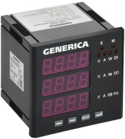 Мультиметр цифровой щитовой 3ф DO RS-485 96х96 LED GENERICA IDM21-5-3-3-LED-G