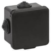 Коробка распаячная ОП 65х65х50мм с гермовводами 4 входа IP54 черн. KOR-65-65-50-4g-B Эра Б0061797