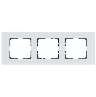 Рамка 3-м G-Glass стекло бел. White Glass Jasmart G1003GW
