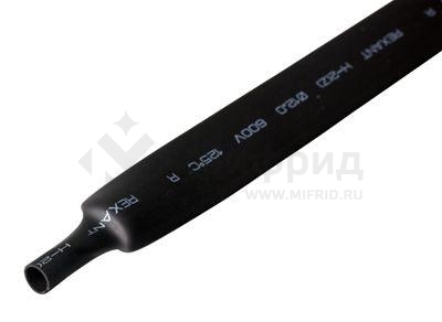 Трубка термоусадочная ТУТ нг 12.0/6.0 черн. 1м Rexant 21-2006