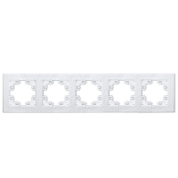 Рамка 5-м Афина фактурная универс. бел.Universal A11042