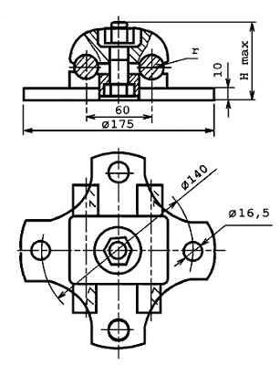 Зажим опорный 2АА-4-3