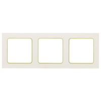 Рамка 3-м Стокгольм бел. с линией цвета зел. PROxima EKF EAM-G-302-10