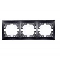 Рамка 3-м Mira горизонт. черн. бархат LEZARD 701-4200-148