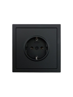 Розетка 1-мест. с/з ПБТ СП ZIMA IP20 16А безвинт. зажим черн. бархат LEZARD 704-4288-122BQC
