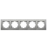 Рамка 5-м Афина фактурная универс. серебро Universal A11042-S