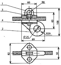 Зажим с ушком (тип ЗУ) КС-040