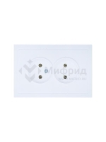 Розетка 2-мест. б/з СП ZIMA IP20 16А ПБТ безвинт. зажим бел. LEZARD 704-0200-128BQC