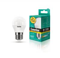 Лампа светодиодная LED8-G45/830/E27 8Вт шар 3000К тепл. бел. E27 720лм 170-265В Camelion 12392