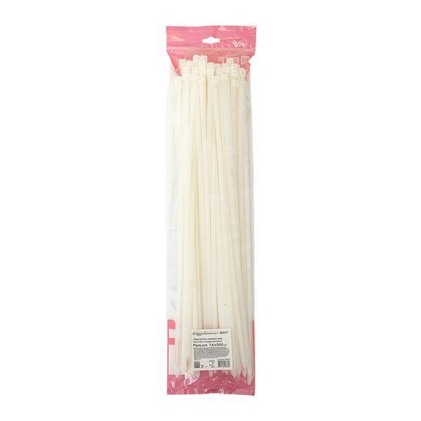 Хомут P6.6 7.6х500 FlexLock стандартный бел. (уп.100шт) PROxima EKF plc-fl-ctsw-7.6x500