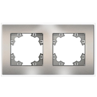 Рамка 2-м Афина стеклянная мокко UNIVersal 2285