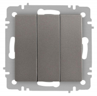 Выключатель 3-кл. СП Accent 6-106-09 10А IP20 250В AL/CU титан Intro Б0063549