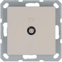 Розетка телевизионная проходная TV Ф9.5мм механизм тауп Jasmart G6002T