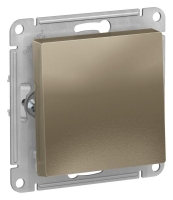 Выключатель 1-кл. AtlasDesign 2-п. 10А мех. шампань SE ATN000521