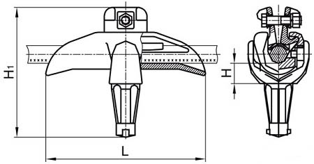 Зажим поддерживающий глухой ПГН-5-6