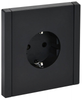 Розетка СП FORTE&PIANO FP115 16А с заземл. защ. шторки винт. крепл. черн. IEK FP-R14-16-K02