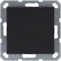 Переключатель проходной 1-кл. 10А IP20 с подсветкой механизм черн. матов. soft touch Jasmart G3012NPB