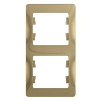 Рамка 2-м Glossa вертикал. титан SE GSL000406