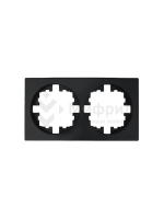 Рамка 2-м OSEN горизонт. квадрат черн. бархат LEZARD 743-4200-147