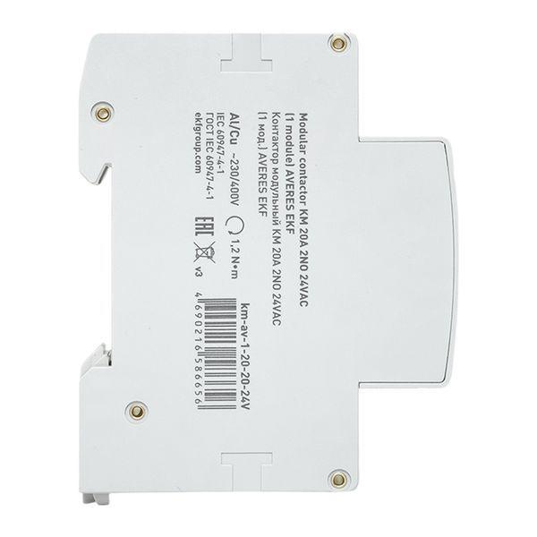 Контактор модульный КМ 20А 2NО 24В AC (1 мод.) AVERES EKF km-av-1-20-20-24V