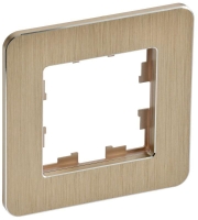 Рамка 1-м BRITE РУ-1-1-Бр метал. шампань RE AL IEK BR-M12-M-21-K37