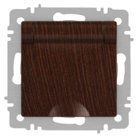 Розетка 1-м СП Accent 6-203-10 16А IP20 250В 2P+E Schuko с крышкой AL/CU венге Intro Б0063454