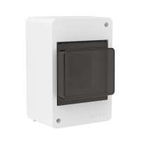 Щиток настенный 4мод. с тонированной дверцей бел. DKC F04W0WD