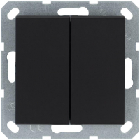 Выключатель 2-кл. 10А IP20 механизм черн. матовый soft touch Jasmart G3023PB