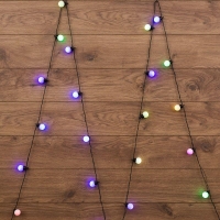 Гирлянда светодиодная "Шарики" 5м d30мм 25LED RGB 6Вт 220-240В IP20 провод ПВХ темн. зел. Neon-Night 303-569