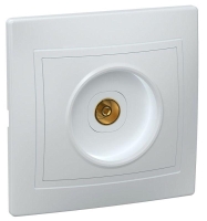 Розетка телевизионная TV 1-м СП Кварта РТВ10-КБ IP20 бел. GENERICA EAK10-K01-DM