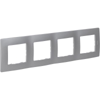 Рамка 4-м Etika алюм. IEK 672554