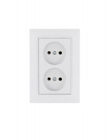Розетка 2-я Karea RIZZ без заземл. бел. Makel 88001017