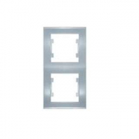 Рамка 2-м Бриллиант верт. серебр. UNIVersal 7949704