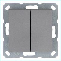 Переключатель проходной 2-кл. 10А IP20 механизм алюм. Jasmart G3022S