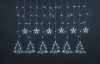 Гирлянда светодиодная "Бахрома" "Звезды и елочки" 95 124 NGF-D033-02 2.5х1м CW IP20 Navigator 95124