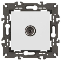 Розетка телевизионная одиночная TV 1мод. Elegance 14-3101-01 IP20 бел. Эра Б0034290