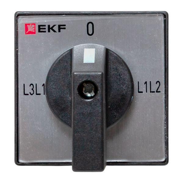 Переключатель кулачковый ПК-1-73 3п 10А для вольтметра (линейное напряжение) IP65 EKF pk-1-73-10-65