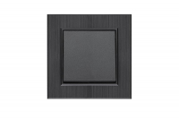 Выключатель 1-клав. Karea LINE STAR дым. металлик Makel 86050001