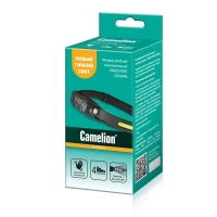 Фонарь аккумуляторный налобный 3.7В лента 2 LED 3Вт 4 режима сенсор Type-C бокс LED53416 черн. Camelion 15748