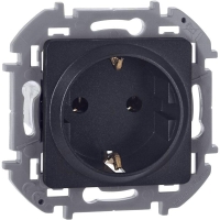 Розетка 1-м СП Inspiria 16А IP20 250В 2P+E немецк. стандарт механизм антрацит IEK 673723