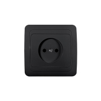 Розетка 1-м CLASSICO 2022B черн. IN HOME 4690612061092