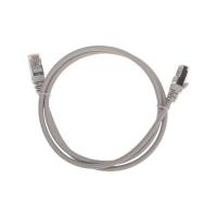 Патч-корд F/UTP кат.5e RJ45-RJ45 26AWG LSZH 1м сер. Rexant 02-0110-1